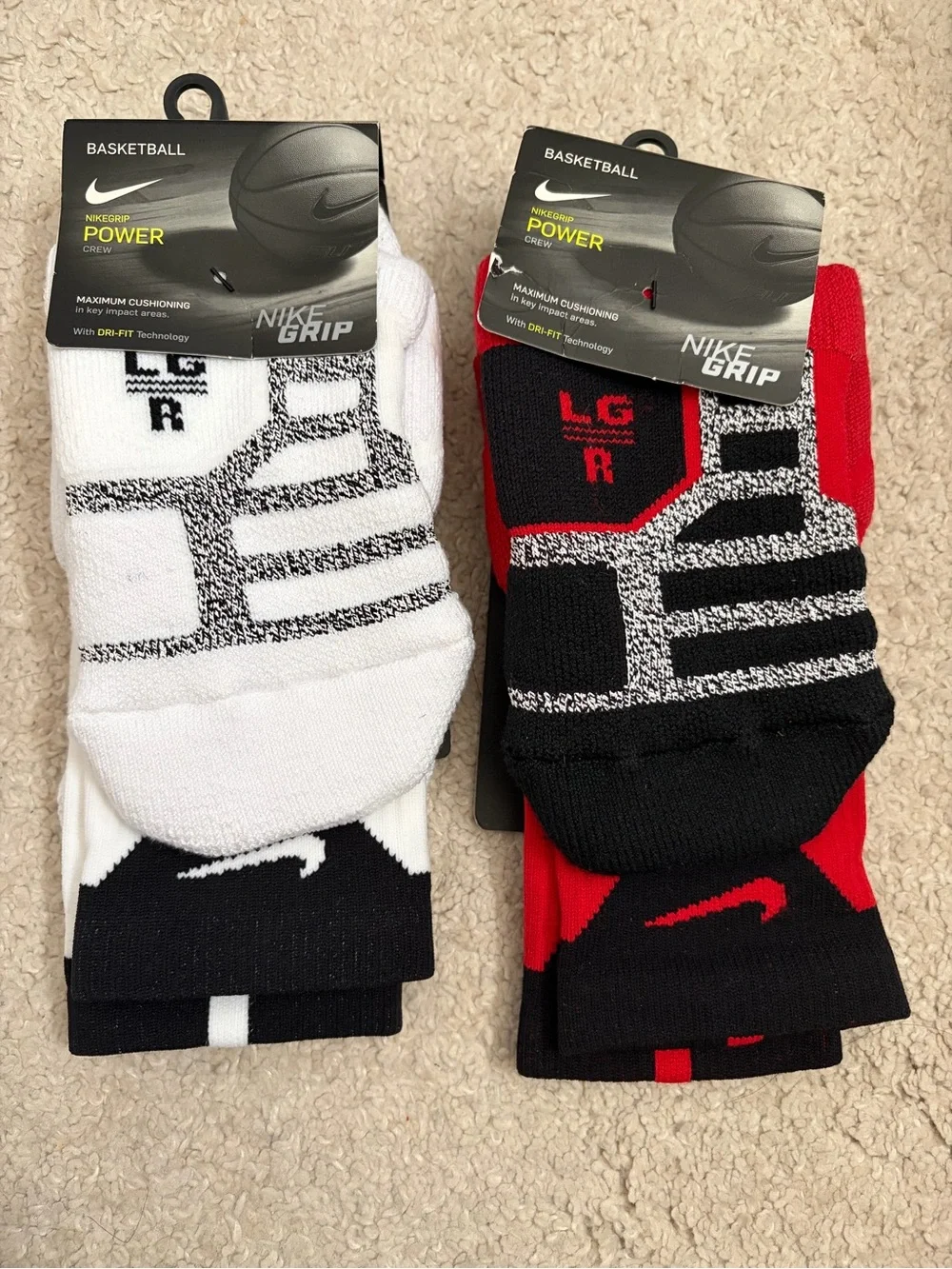 Nike power grip socks *rare* 2 pairs